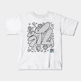 L1M0N Graffiti 6AT0W3AR Anniversary Tee (Linework) Kids T-Shirt